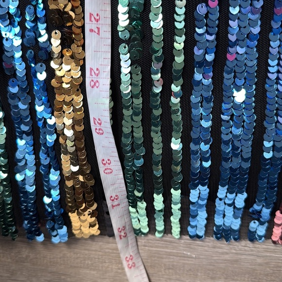 Show Me Your Mumu Vivian Sequin Rainbow Striped Slip Dress Small - Picture 10 of 10